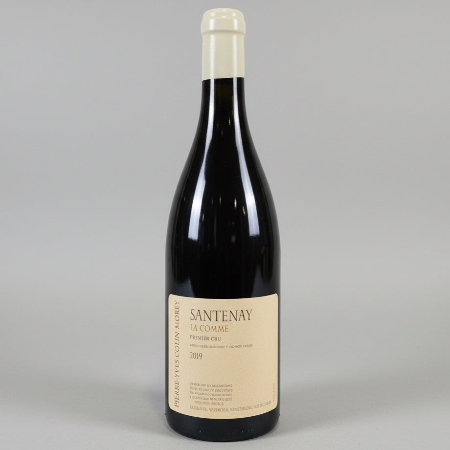 Pierre-Yves Colin-Morey Santenay 1er Cru 2019: sustainable Chardonnay with pear, beeswax & mineral notes; precise Burgundy style, minimal intervention.
