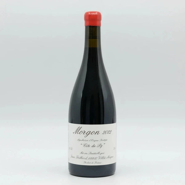 Perfumed, mineral Gamay from old-vine Côte du Py: bright red fruit, silky texture, organic/biodynamic, whole-cluster, native yeast, low-intervention Foillard Morgon.