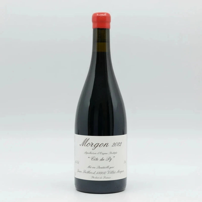 Perfumed, mineral Gamay from old-vine Côte du Py: bright red fruit, silky texture, organic/biodynamic, whole-cluster, native yeast, low-intervention Foillard Morgon.