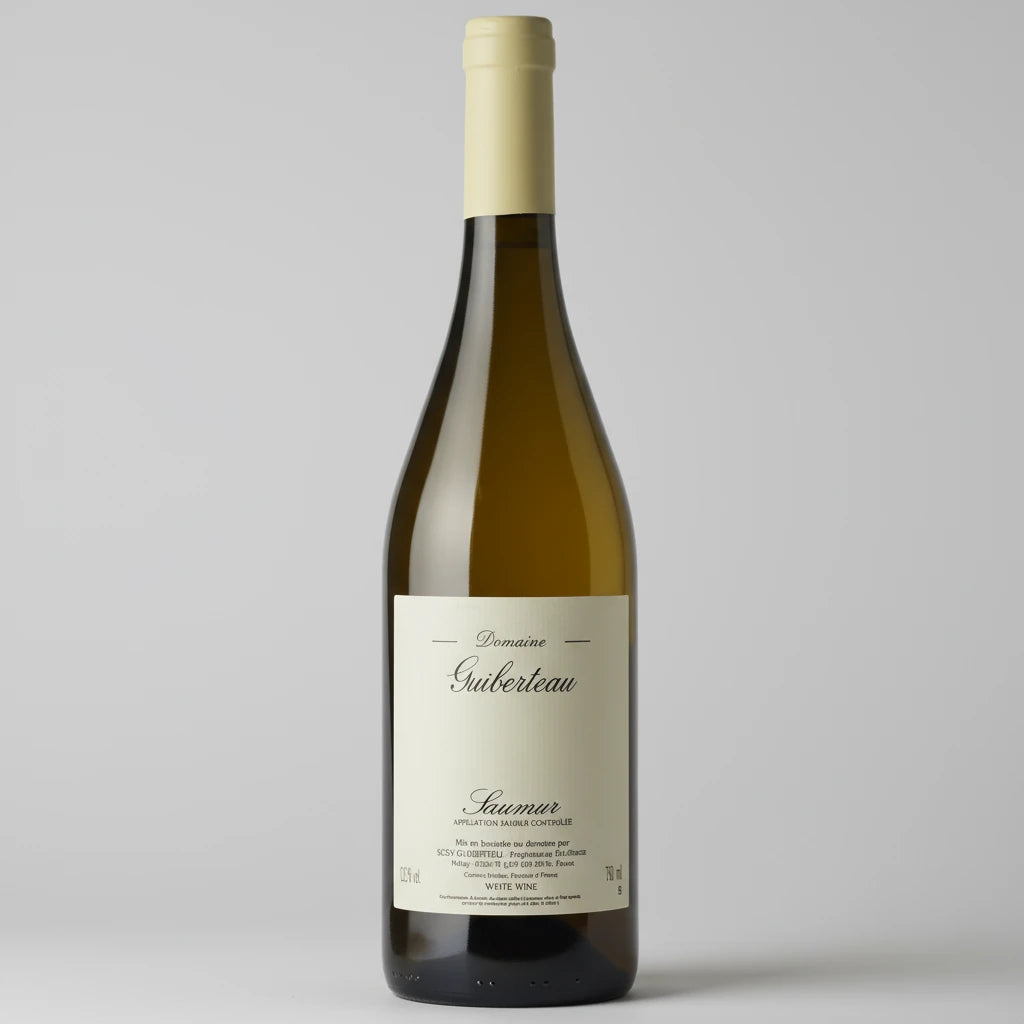 Organic Loire Chenin Blanc by Romain Guiberteau. Citrus, honey, and mineral notes; saline finish. Hand-harvested, native yeast, aged on lees. France 2024.