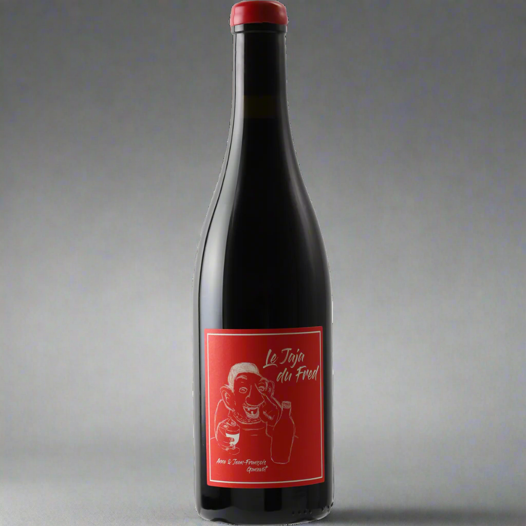 Jean-François Ganevat’s Le Jaja du Fanfan is a light, biodynamic Pinot Noir with wild cherry, earthy notes, and a mineral finish. No sulfur added.