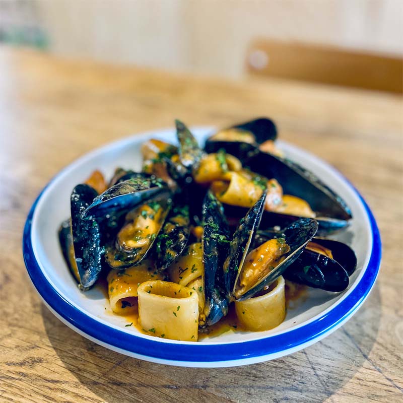 Mussels and pasta