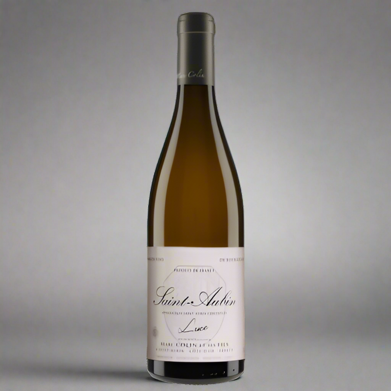 Marc Colin’s 2023 Saint-Aubin 1er Cru shows peach, lemon & chalk with crisp acidity and stony finesse. Vibrant, terroir-driven Chardonnay. 13% ABV.