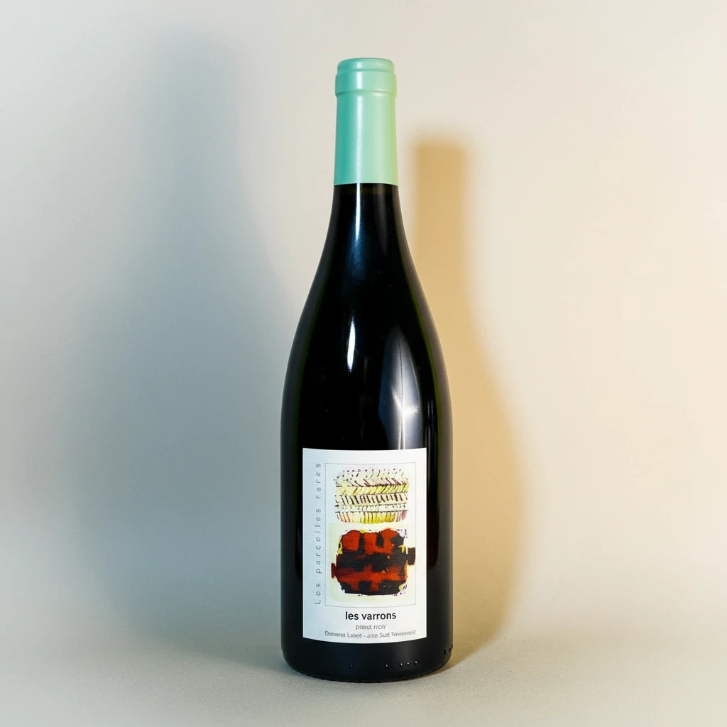 Organic Jura Pinot Noir (2023) from Domaine Labet. Hand-harvested old vines, native yeast, low-intervention, no fining. Bright red fruit, floral, mineral.