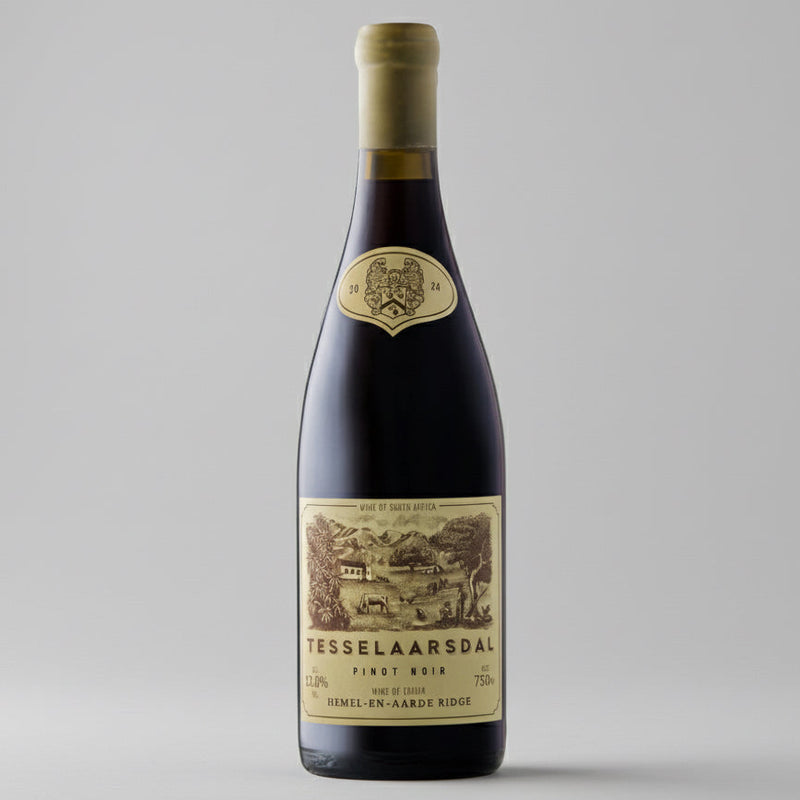 Savoury spice & red cherry Pinot Noir from Hemel-en-Aarde Ridge. Hand-harvested, wild-fermented, aged 9 mo in French oak. Elegant, sustainable, pure.
